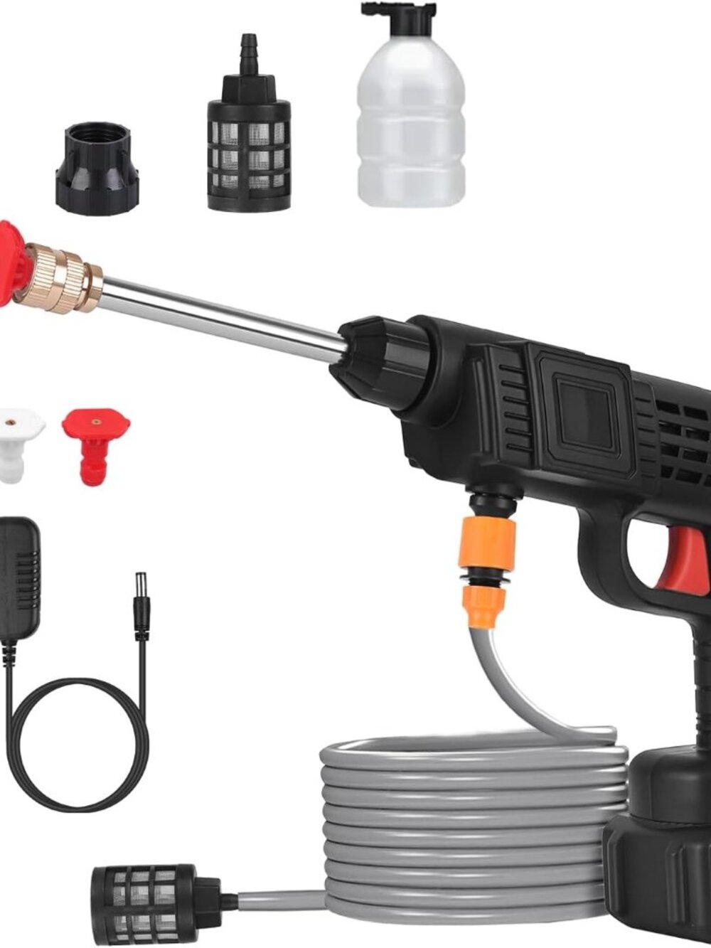 New in box Cordless Washer 400PSI, 300W Portable Power Washer with 2 Nozzles & F